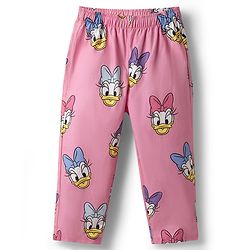 Babyhug Disney Cotton Woven Full Sleeves Shirt & Pyjama Co-ord Night Suit with Minnie Mouse Print - Pink