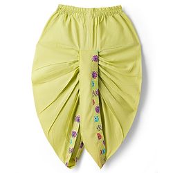 Babyhug Woven Full Sleeves Floral Printed Kurta & Dhoti Set - Green