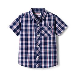 Babyhug Cotton Woven Half Sleeves Checks Shirt - Blue