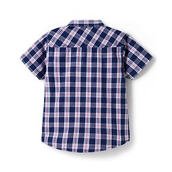 Babyhug Cotton Woven Half Sleeves Checks Shirt - Blue