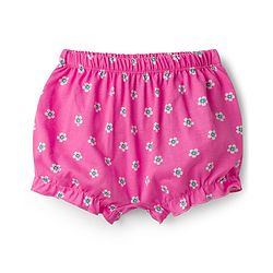 Babyhug 100% Cotton Single Jersey Knit Bloomers With Floral Print Pack Of 3 - Yellow White & Pink