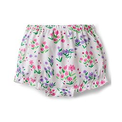 Babyhug 100% Cotton Single Jersey Knit Bloomers With Floral Print Pack Of 3 - Yellow White & Pink
