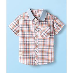 Babyhug Cotton Woven Half Sleeves Checked Shirt - Multicolor