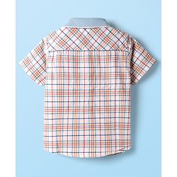 Babyhug Cotton Woven Half Sleeves Checked Shirt - Multicolor