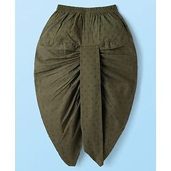 Babyhug Cotton Woven Full Sleeves Cambric Jungle Theme Digital Printed Kurta Dhoti Set - White & Green