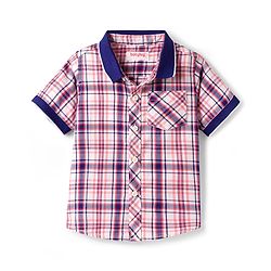 Babyhug 100% Cotton Woven Half Sleeves Checks Shirt - Multicolour