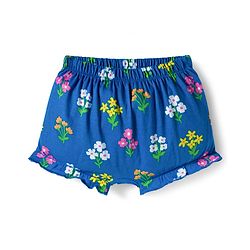 Babyhug 100% Cotton Knit Bloomers with Floral & Polka Dot Print Pack of 3 - Yellow Blue & Pink