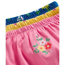 Babyhug 100% Cotton Knit Bloomers with Floral & Polka Dot Print Pack of 3 - Yellow Blue & Pink