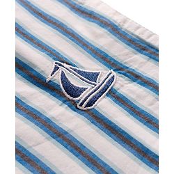 Babyhug Cotton Woven Half Sleeves Mandarin Collar Striped Kurta Shirt - Blue