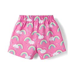 Babyhug Single Jersey Knit Mid Thigh Printed Shorts Pack of 2 - Multicolor