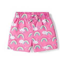 Babyhug Single Jersey Knit Mid Thigh Printed Shorts Pack of 2 - Multicolor