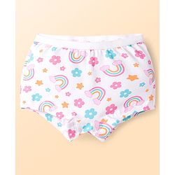 Babyhug  Cotton Lycra Knit Hipster With Polka Dot Print Pack of 3 - Light Blue Pink & White