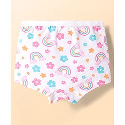 Babyhug  Cotton Lycra Knit Hipster With Polka Dot Print Pack of 3 - Light Blue Pink & White
