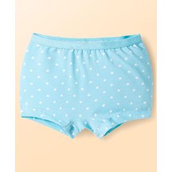 Babyhug  Cotton Lycra Knit Hipster With Polka Dot Print Pack of 3 - Light Blue Pink & White