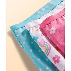 Babyhug  Cotton Lycra Knit Hipster With Polka Dot Print Pack of 3 - Light Blue Pink & White