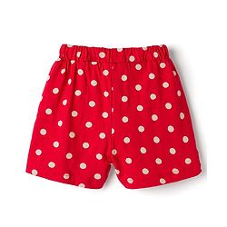 Babyhug Single Jersey Knit Mid Thigh Shorts with Polka Dot Star Print & Bow Applique Pack of 2 - Multicolor