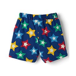 Babyhug Single Jersey Knit Mid Thigh Shorts with Polka Dot Star Print & Bow Applique Pack of 2 - Multicolor