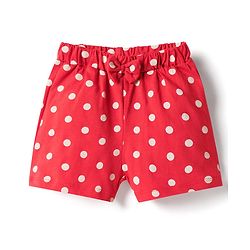 Babyhug Single Jersey Knit Mid Thigh Shorts with Tropical Theme Print & Bow Applique Pack of 2 - Multicolor