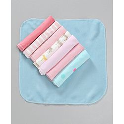 Babyhug Wash Clothes Plain & Printed Multi Colour - Pack of 8