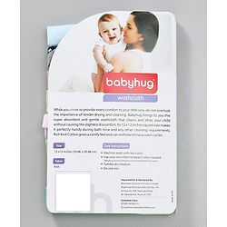 Babyhug Wash Clothes Plain & Printed Multi Colour - Pack of 8