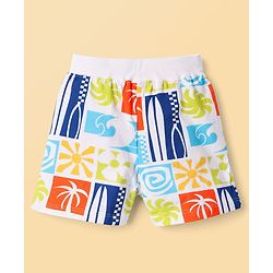 Babyhug Single Jersey Knit Mid Thigh Printed Shorts Pack of 2 - Multicolor