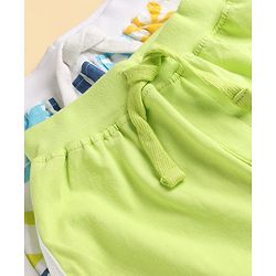 Babyhug Single Jersey Knit Mid Thigh Printed Shorts Pack of 2 - Multicolor