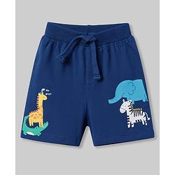 Babyhug Single Jersey Knit Mid Thigh Printed Shorts Pack of 2 - Multicolor