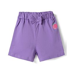 Babyhug Single Jersey Knit Mid Thigh Printed Shorts with Bow Applique Pack of 3 - Multicolor