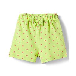 Babyhug Single Jersey Knit Mid Thigh Polka Dot Printed Shorts with Bow Applique Pack of 3 - Multicolor
