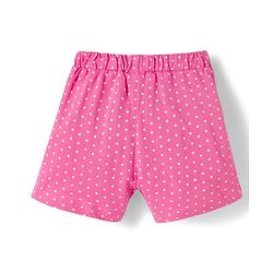 Babyhug Single Jersey Knit Mid Thigh Polka Dots Printed Shorts With Bow Applique Pack Of 3 - Multicolour