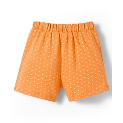 Babyhug Single Jersey Knit Mid Thigh Polka Dots Printed Shorts With Bow Applique Pack Of 3 - Multicolour