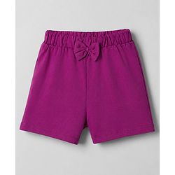 Babyhug Single Jersey Knit Mid Thigh Floral Printed Shorts With Bow Applique Pack Of 3 - Multicolor