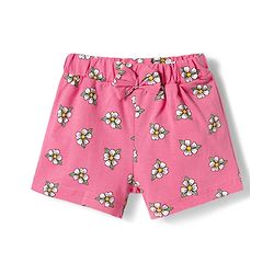 Babyhug Single Jersey Knit Mid Thigh Floral Printed Shorts with Bow Applique Pack of 3 - Multicolor