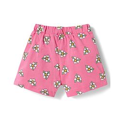 Babyhug Single Jersey Knit Mid Thigh Floral Printed Shorts with Bow Applique Pack of 3 - Multicolor