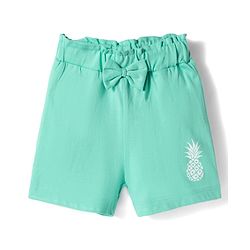 Babyhug Single Jersey Knit Mid Thigh Tropical Theme Printed Shorts with Bow Applique Pack of 3 - Multicolor