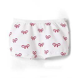 Babyhug Cotton Lycra Knit Hipster With Bow Print Pack Of 3 - Navy Blue Red & White
