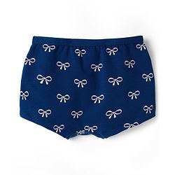 Babyhug Cotton Lycra Knit Hipster With Bow Print Pack Of 3 - Navy Blue Red & White