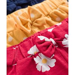Babyhug Single Jersey Knit Mid Thigh Printed Shorts Pack of 3 - Multicolor