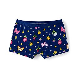 Babyhug Cotton Lycra Knit Hipster With Floral Print Pack Of 3 - Pink Navy Blue & Yellow