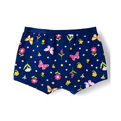 Babyhug Cotton Lycra Knit Hipster With Floral Print Pack Of 3 - Pink Navy Blue & Yellow