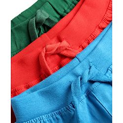Babyhug Single Jersey Knit Mid Thigh Shorts With Vehicle Print Pack of 3 - Multicolor