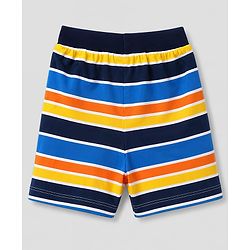 Babyhug 100% Cotton Single Jersey Knit Mid Thigh Nautical Theme Printed & Striped Shorts Pack of 3 - Multicolor