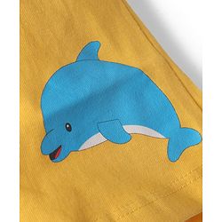 Babyhug Single Jersey Knit Mid Thigh Striped & Sea Life Printed Shorts Pack Of 3 - Multicolor