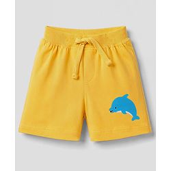 Babyhug Single Jersey Knit Mid Thigh Striped & Sea Life Printed Shorts Pack Of 3 - Multicolor