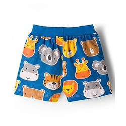 Babyhug Single Jersey Knit Mid Thigh Shorts with Animal Print Pack of 3 - Multicolor