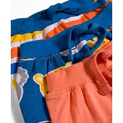 Babyhug Single Jersey Knit Mid Thigh Shorts with Animal Print Pack of 3 - Multicolor