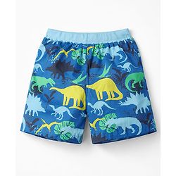 Babyhug Single Jersey Knit Mid Thigh Shorts with Dino Print Pack of 3 - Multicolor