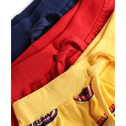 Babyhug Single Jersey Knit Mid Thigh Printed Shorts Pack of 3 - Multicolor