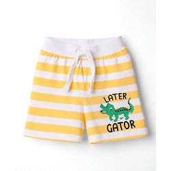 Babyhug Single Jersey Knit Mid Thigh Shorts with Animal Print Pack of 3 - Multicolor