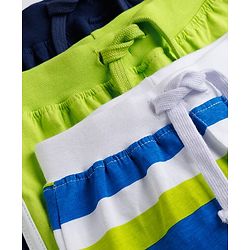 Babyhug Single Jersey Knit MId Thigh Shorts Pack of 3 - Multicolor